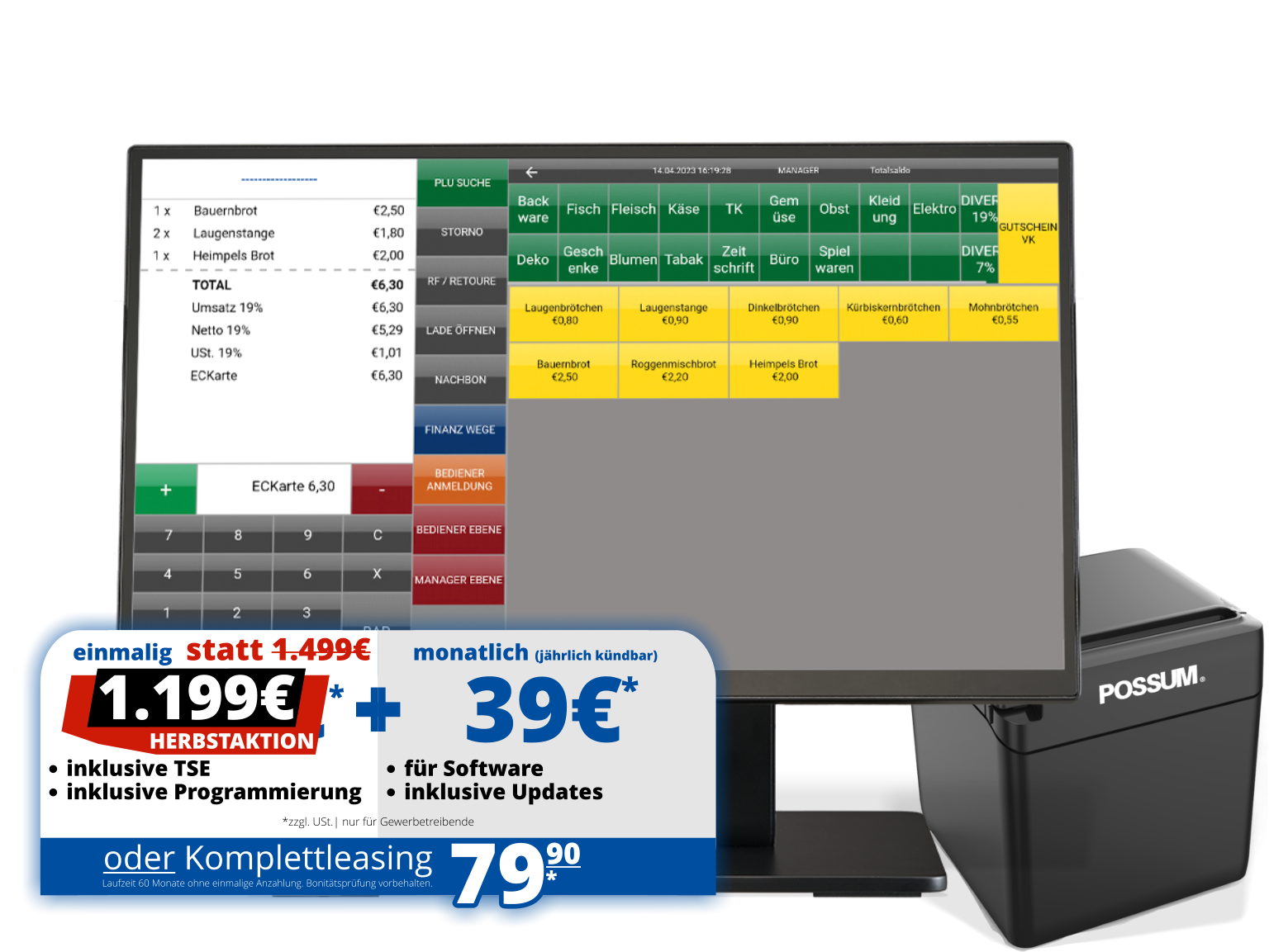 HEGA7116 Kassensystem Banner Bild mit Preis - Herbstaktion BlackFriday Sale