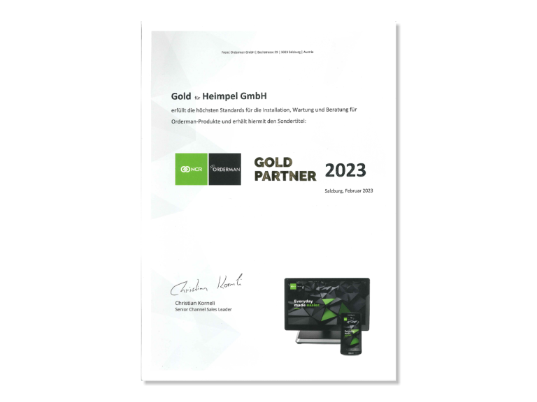 Orderman Gold Partner 2023