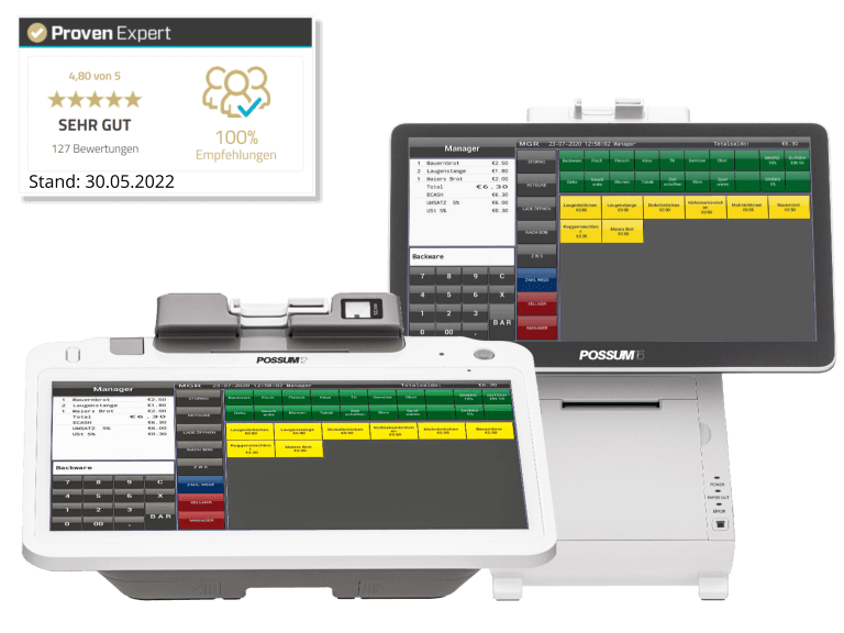 Registrierkasse für Einzelhandel, Gastronomie, Dienstleistung, Imbiss, Floristik und alle Branchen